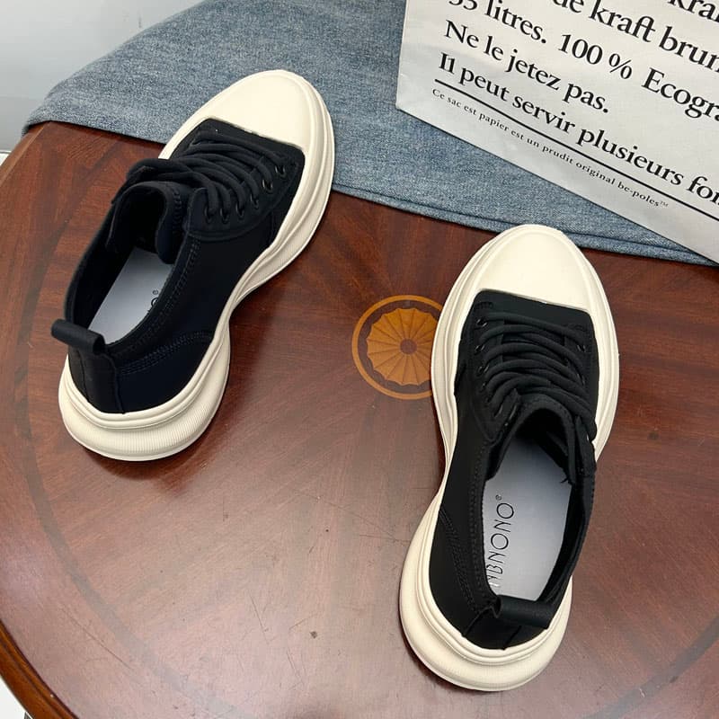 ハイカットスニーカー 厚底 スポーツ 履きやすい 厚底ソール 脚長効果 おしゃれ シンプル カジュアル きれいめコーデ クッション