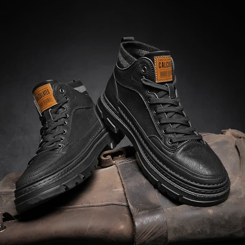 ハイカットスニーカー 定番 ビジネス 通勤 会社 おしゃれ スタイリッシュ きれいめ 歩きやすい クッション 安定感 スタイルアップ