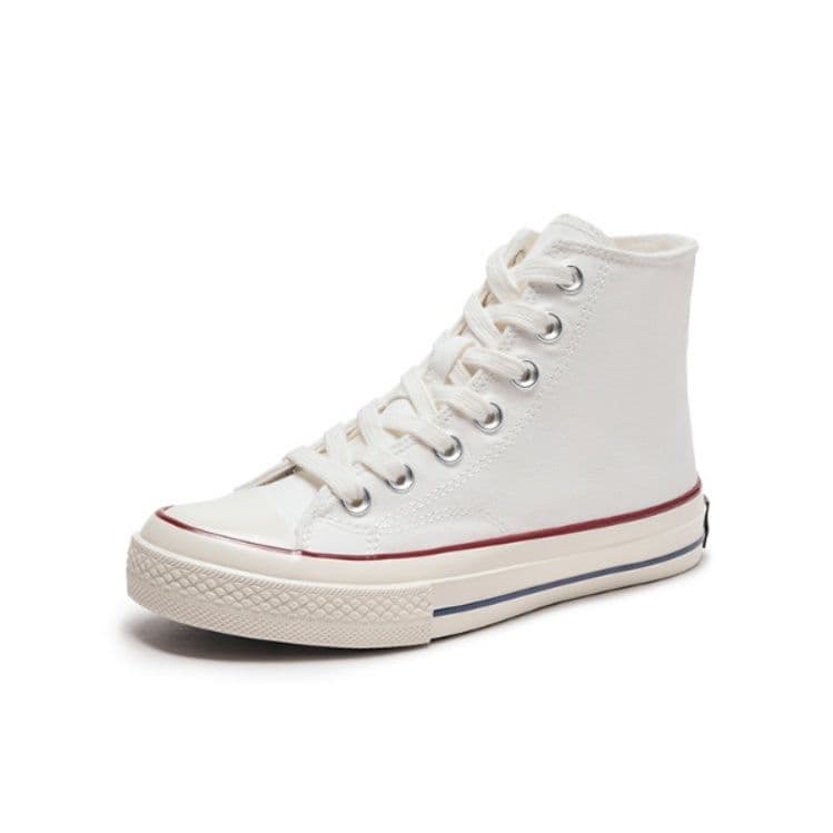 【アーバン・レトロ】バイカラー ハイカットスニーカー ベージュ×ブラック | 厚底 コートスタイル ストリート