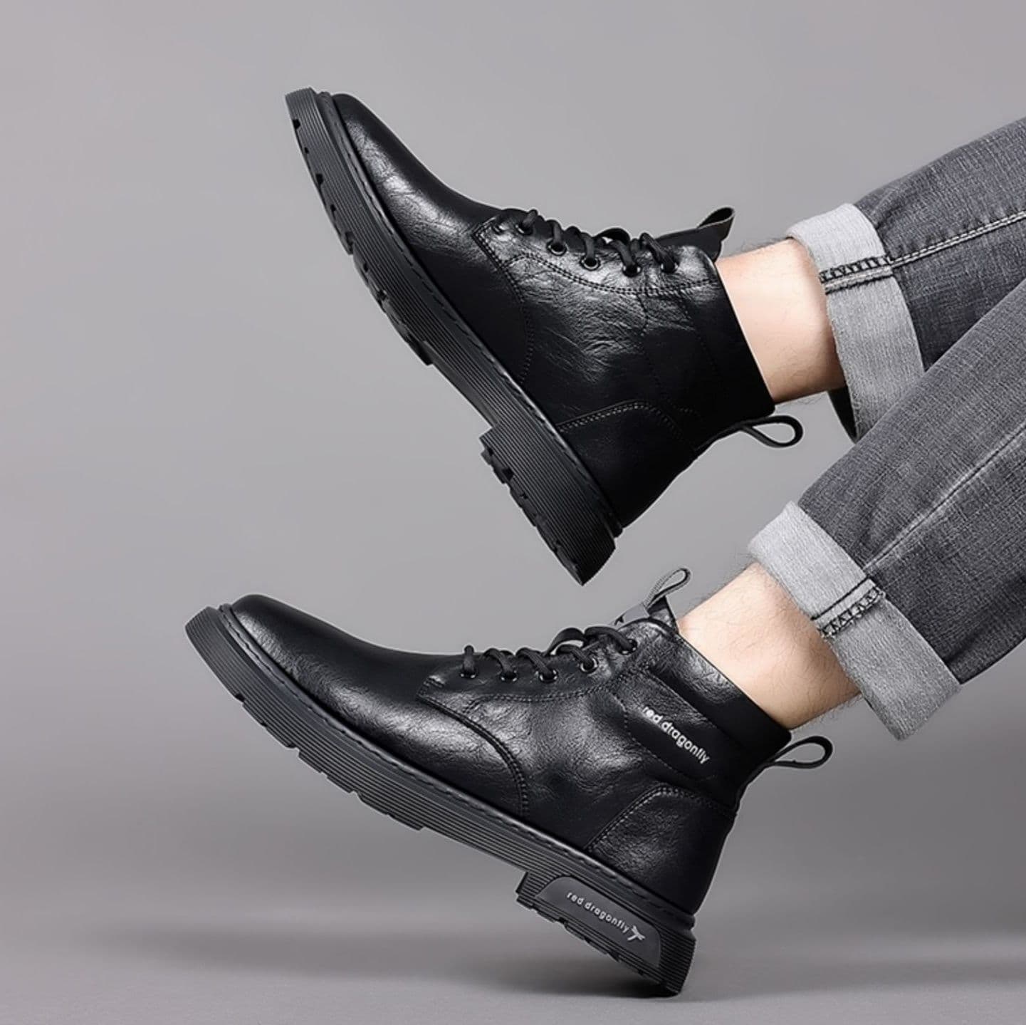 ハイカットスニーカー 定番 本革 耐久性 カジュアル グリップ力 安定感 スタイリッシュ アウトドア 快適歩行 衝撃吸収 かっこいい