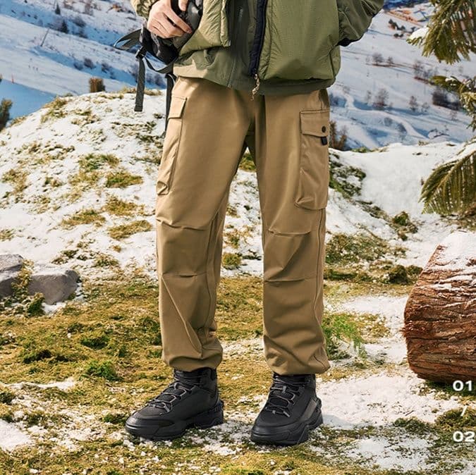 ハイカットスニーカー アウトドア対応 多機能トレッキング 雪 ボリュームソール アクティブ 撥水加工 耐滑 滑り止め加工 防水素材