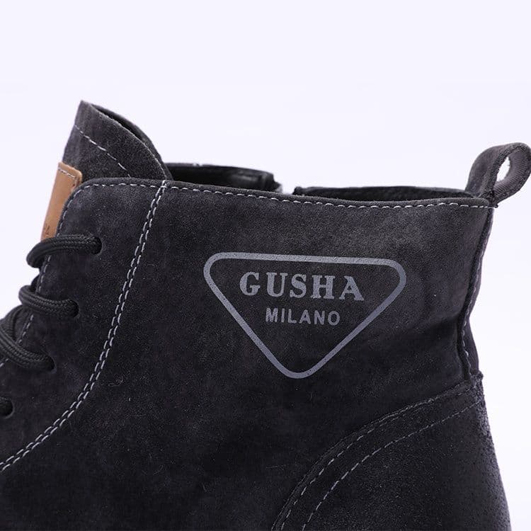 ハイカットスニーカー 高級感 スエード  安定感 通勤 カジュアル 耐久性 歩きやすさ 滑りにくい サイドファスナー 快適歩行 衝撃吸収