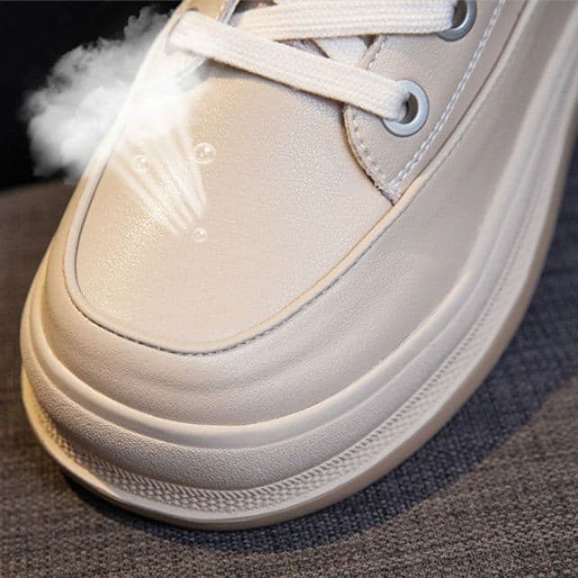 ハイカットスニーカー 本革 伸長効果 厚底 身長アップ効果 履きやすい キレイめ 疲れにくい 快適歩行 スタイリッシュ デイリーコーデ