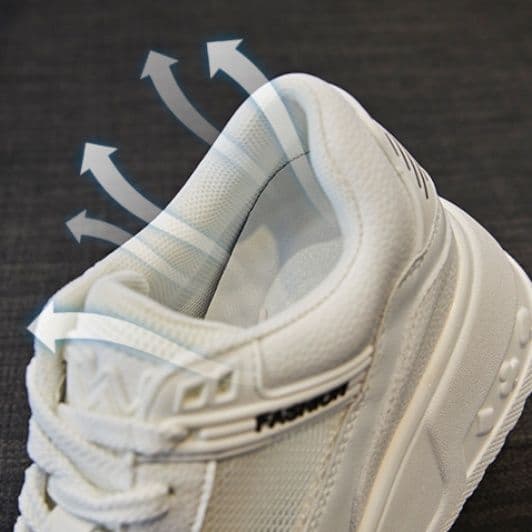 ハイカットスニーカー 厚底デザイン 伸長効果 疲れにくい クッション性 通勤 通学 日常使い デイリーユース 履きやすい 歩きやすい