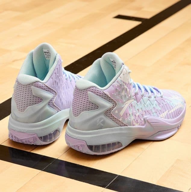 【幻想的な躍動感】パステル・マーブル ハイカットスニーカー | 厚底 エアクッション ユニット パープル×ミント