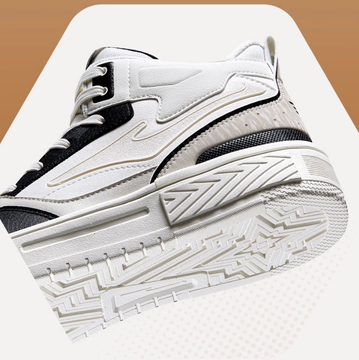 ハイカットスニーカー バスケット 厚底 ソール カジュアル 履き心地 デイリーユース オールシーズン ストリート シンプル グリップ力