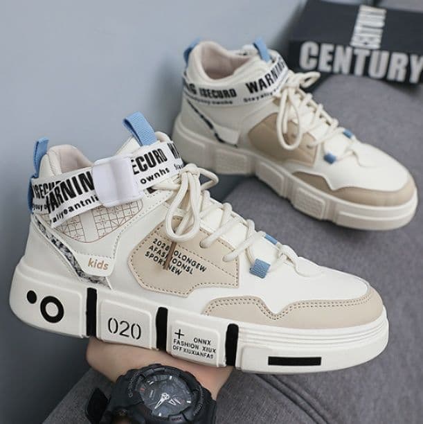 ハイカットスニーカー かっこいい 目立つ 遊び心 ストリート系 厚底設計 カジュアル デイリーコーデ ストリート 履きやすい 通気性