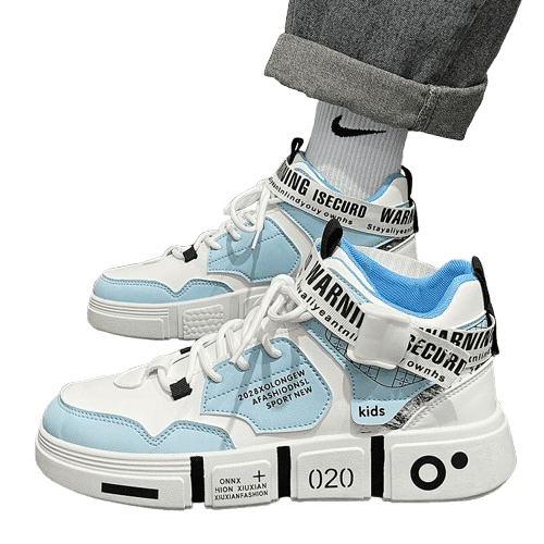 ハイカットスニーカー かっこいい 目立つ 遊び心 ストリート系 厚底設計 カジュアル デイリーコーデ ストリート 履きやすい 通気性