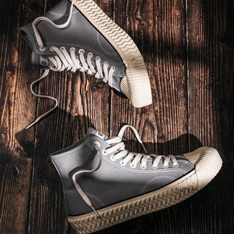 ハイカットスニーカー キャンバス クール カジュアル シンプル かわいい デイリーコーデ クッション性 履きやすい 歩きやすい