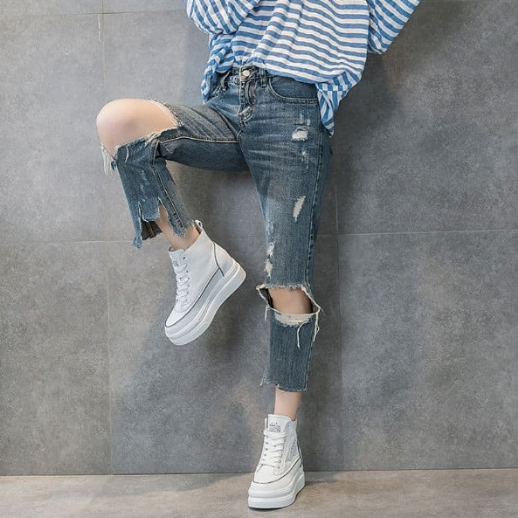 ハイカットスニーカー 厚底 身長アップ効果 カジュアル きれいめ シンプル かわいい 歩きやすい クッション 安定感 オールシーズン