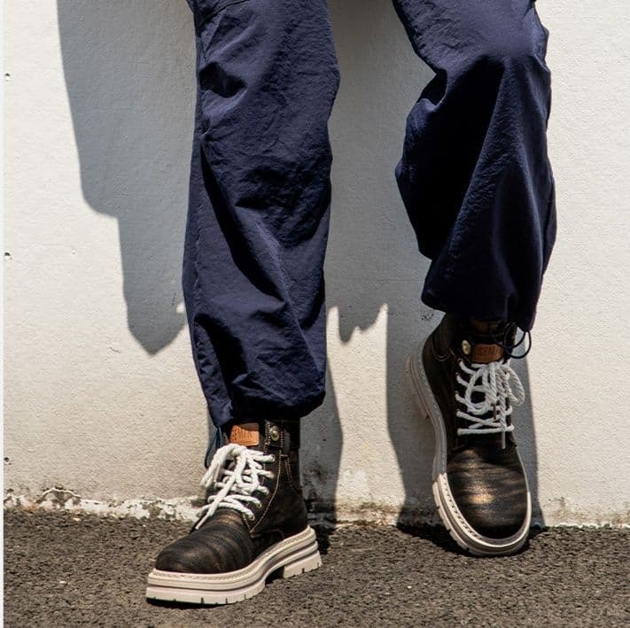 ハイカットスニーカー  歩きやすい デニム素材 カジュアル アウトドア アウトドア ハイキング トレッキング ウォーキング 登山