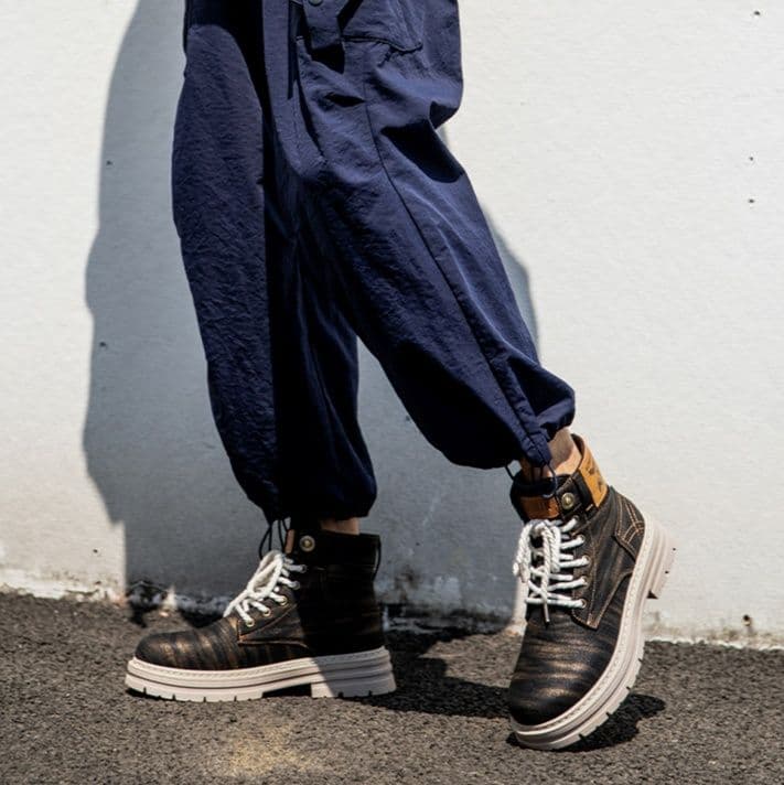 ハイカットスニーカー  歩きやすい デニム素材 カジュアル アウトドア アウトドア ハイキング トレッキング ウォーキング 登山