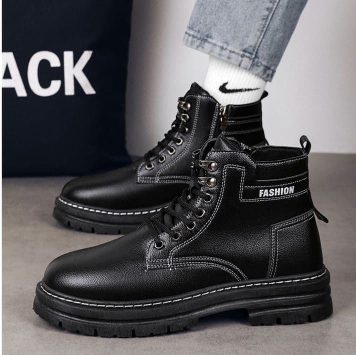 ハイカットスニーカー 高級感 ビジネス 通勤 会社 おしゃれ スタイリッシュ きれいめ 通気性 軽快 快適歩行 すべりにくい 安定感