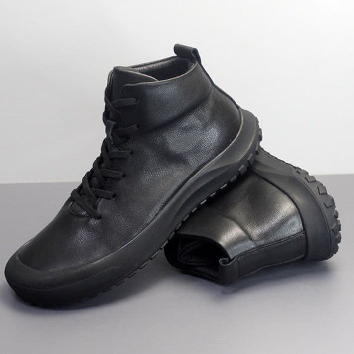ハイカットスニーカー 本革 おしゃれ スタイリッシュ きれいめ クール ビジネス 通勤 会社 歩きやすい クッション 安定感  伸長効果