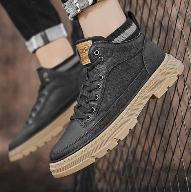 ハイカットスニーカー 定番 ビジネス 通勤 会社 おしゃれ スタイリッシュ きれいめ 歩きやすい クッション 安定感 スタイルアップ