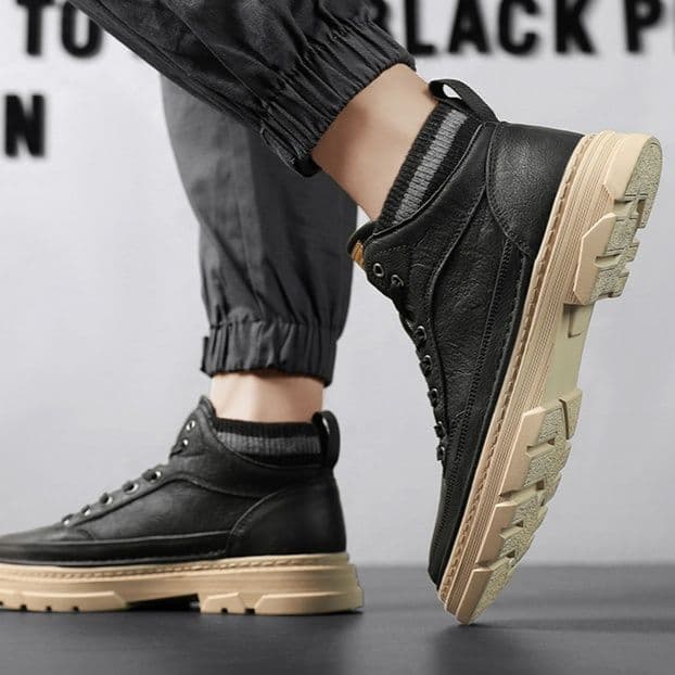 ハイカットスニーカー 定番 ビジネス 通勤 会社 おしゃれ スタイリッシュ きれいめ 歩きやすい クッション 安定感 スタイルアップ