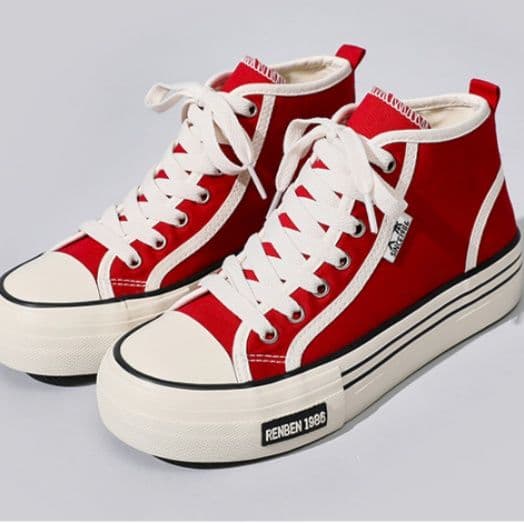 ハイカットスニーカー 人気 定番 シンプル カジュアル 可愛い 履きやすい 歩きやすい クッション 安定感 キャンパス 日常使い