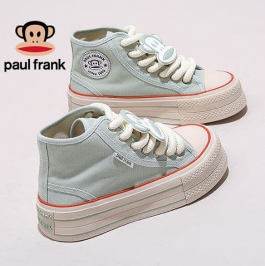 ハイカットスニーカー シンプル カジュアル 可愛い かわいい 目立つ 遊び心 デイリーコーデ デイリーユース 履きやすい 歩きやすい