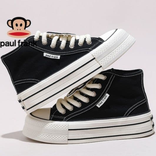 ハイカットスニーカー シンプル カジュアル 可愛い かわいい 目立つ 遊び心 デイリーコーデ デイリーユース 履きやすい 歩きやすい