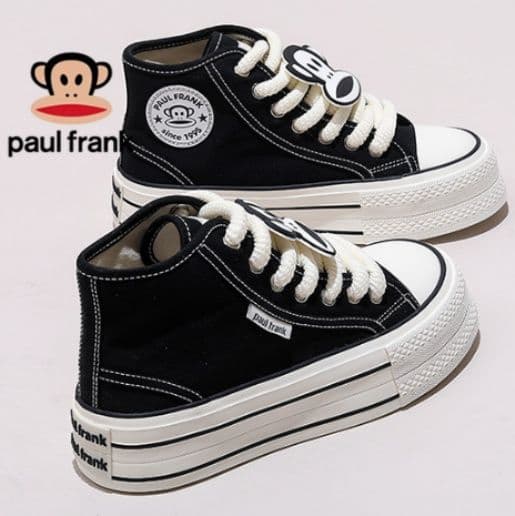 ハイカットスニーカー シンプル カジュアル 可愛い かわいい 目立つ 遊び心 デイリーコーデ デイリーユース 履きやすい 歩きやすい