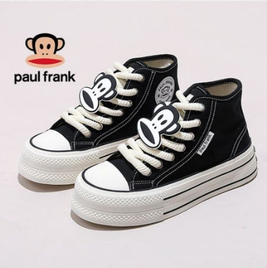 ハイカットスニーカー シンプル カジュアル 可愛い かわいい 目立つ 遊び心 デイリーコーデ デイリーユース 履きやすい 歩きやすい