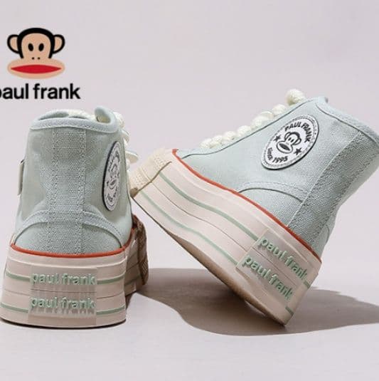 ハイカットスニーカー シンプル カジュアル 可愛い かわいい 目立つ 遊び心 デイリーコーデ デイリーユース 履きやすい 歩きやすい