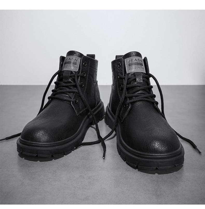 ハイカットスニーカー 定番 クール シンプル 高級感 かっこいい 厚底ソール クッション性 スタイリッシュ ビジネス 歩きやすい 通勤