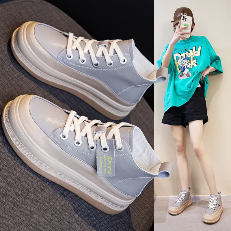 ハイカットスニーカー 本革 伸長効果 厚底 身長アップ効果 履きやすい キレイめ 疲れにくい 快適歩行 スタイリッシュ デイリーコーデ