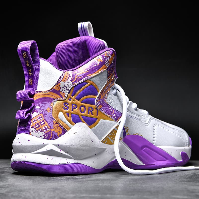 ハイカットスニーカー クッション性 衝撃吸収性 防滑性 通気性 日常使い 部活 スポーツ ランニング デイリーユース かっこいい 目立つ