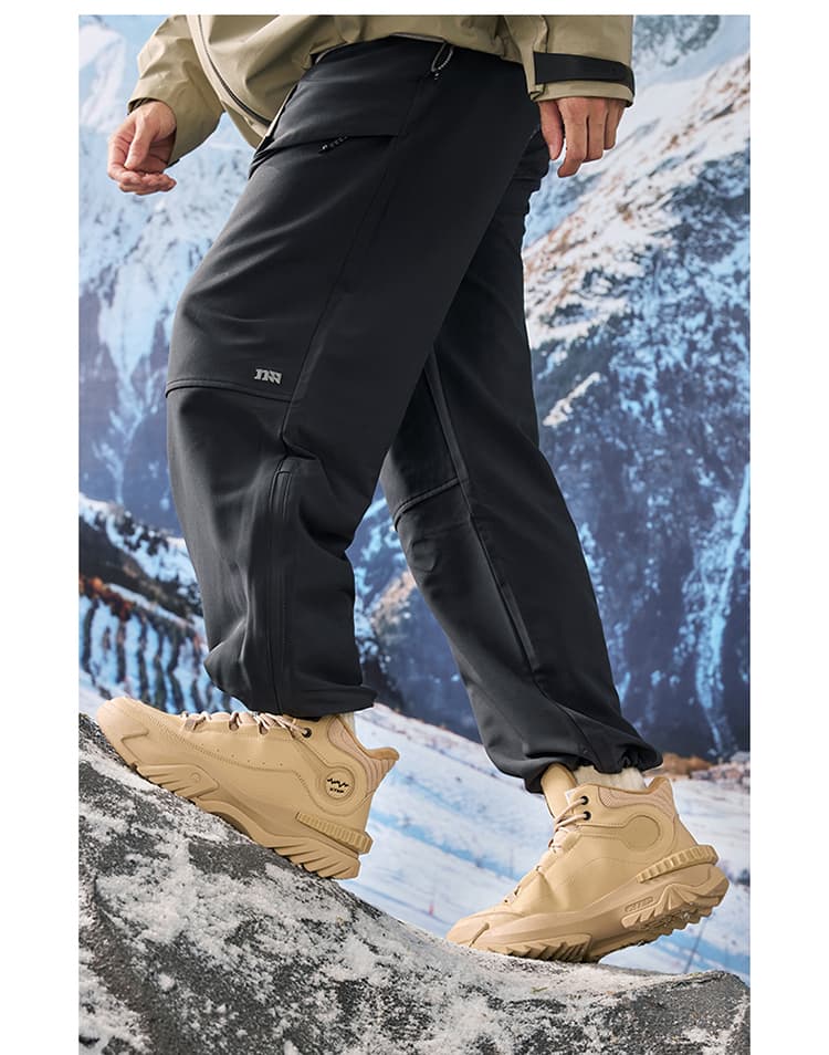 ハイカットスニーカー アウトドア対応 多機能トレッキング 雪 ボリュームソール アクティブ 撥水加工 耐滑 滑り止め加工 防水素材