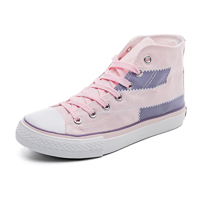 ハイカットスニーカー クッション性 厚底ソール カジュアル 履きやすい 歩きやすい シンプル かわいい デイリーユース 通学 学校