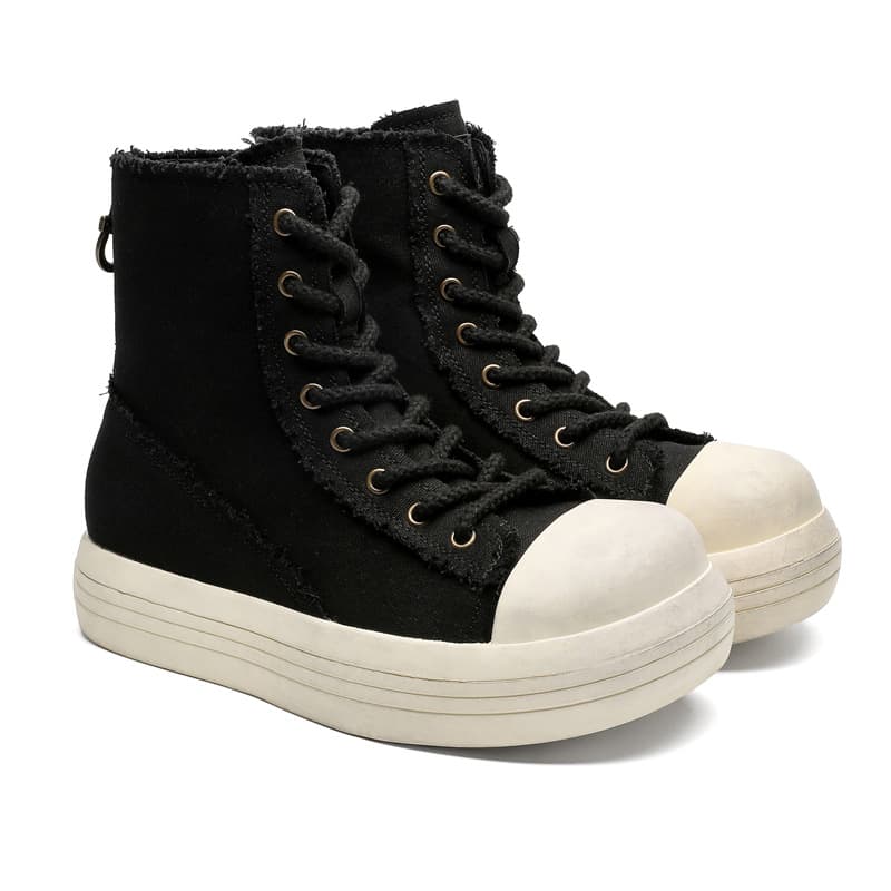 ハイカットスニーカー 伸長効果 カジュアル シンプル スタイリッシュ きれいめ オールシーズン デイリーユース スエード素材 軽快