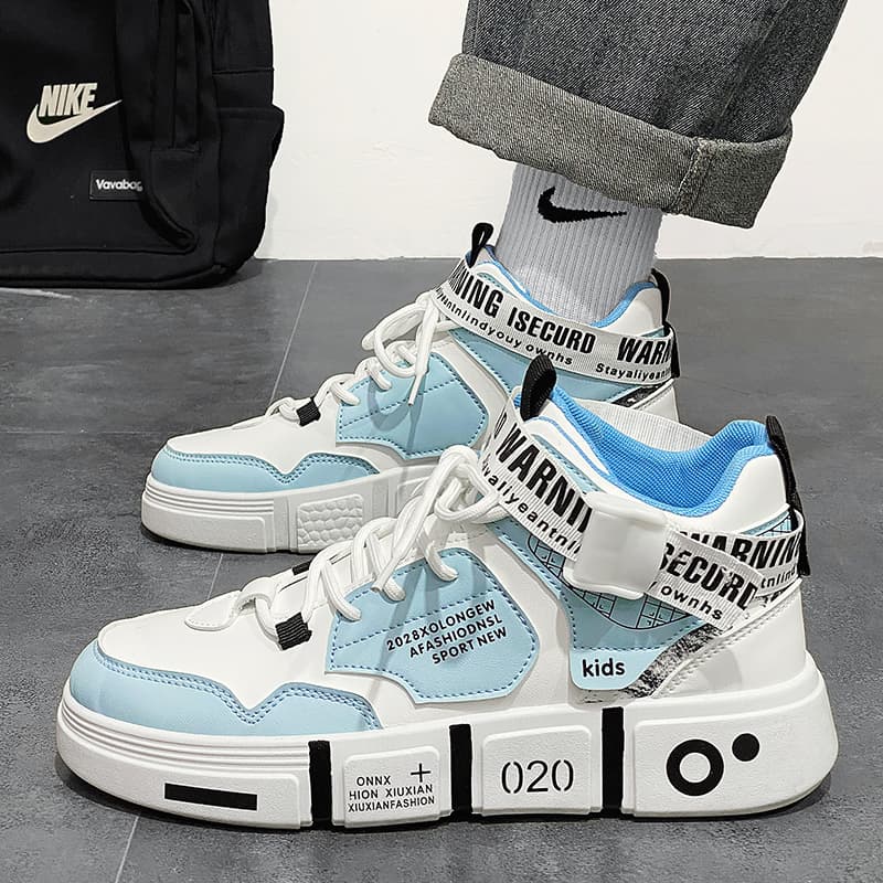 ハイカットスニーカー かっこいい 目立つ 遊び心 ストリート系 厚底設計 カジュアル デイリーコーデ ストリート 履きやすい 通気性