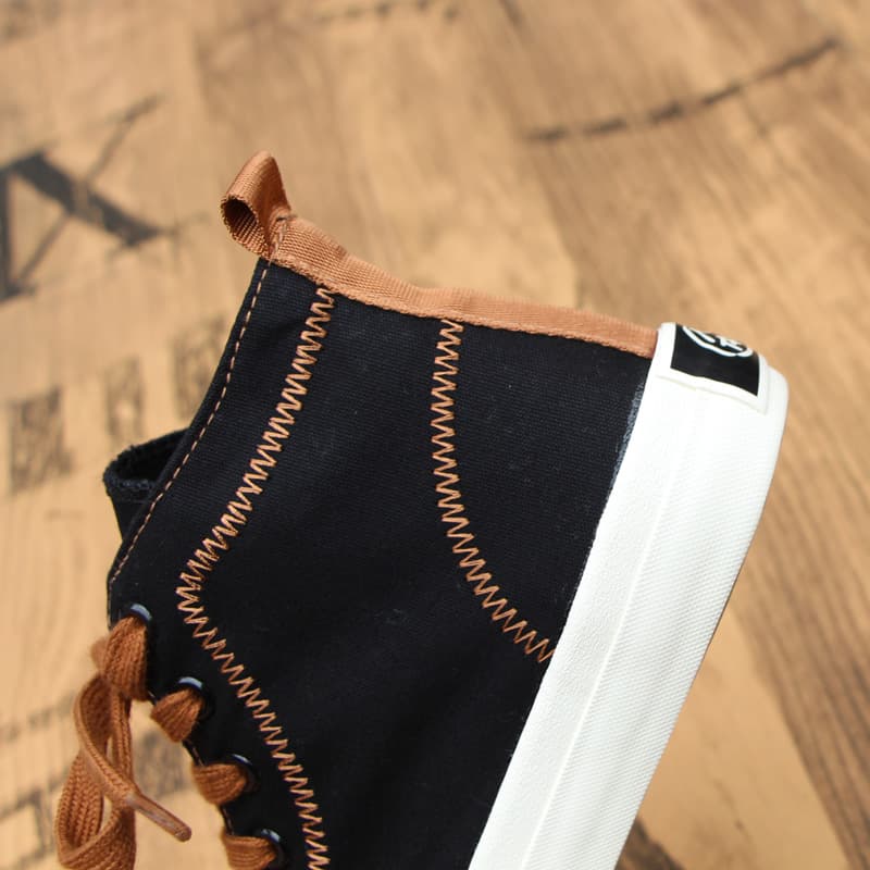 ハイカットスニーカー 定番 デザインステッチ カジュアル デイリーユース デイリーコーデ オールシーズン キャンパス