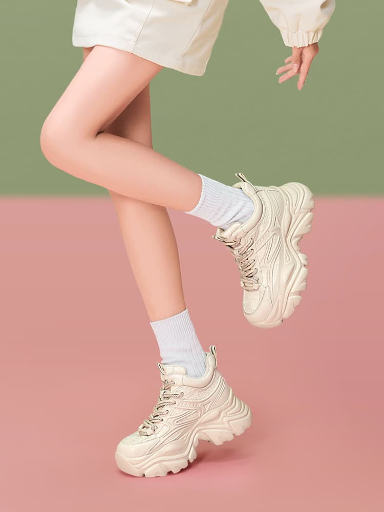 ハイカットスニーカー あったか 厚底 裏ボア すべりにくい 雪 脚長効果 スタイルアップ