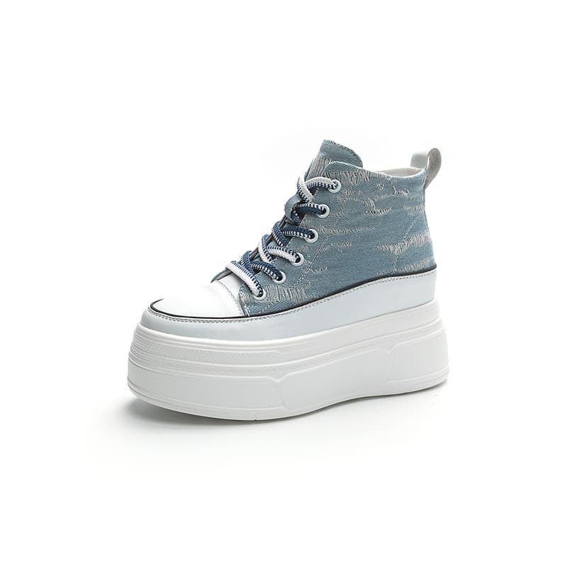 ハイカットスニーカー 厚底 厚底ソール 美脚効果抜群 歩きやすさ デイリーコーデ カジュアル キャンバス生地 クッション性 美脚足長