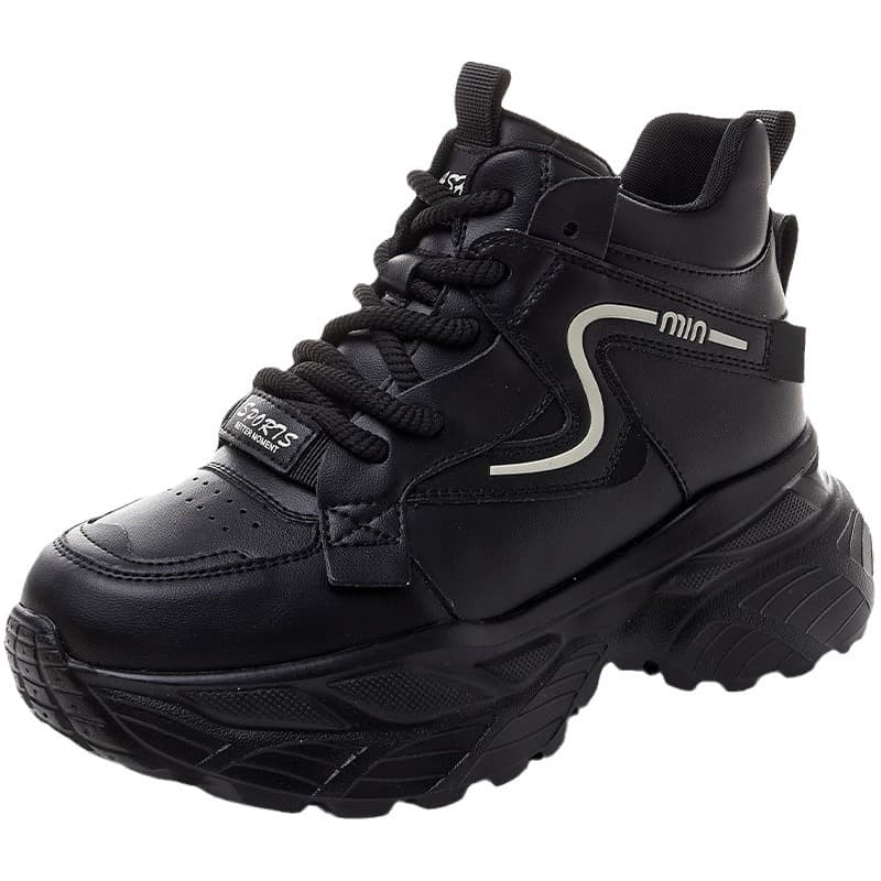 ハイカットスニーカー 厚底 身長アップ効果 安定感 履きやすい 脚長効果 スタイルアップ かわいい 伸長効果 シンプル ボリューム