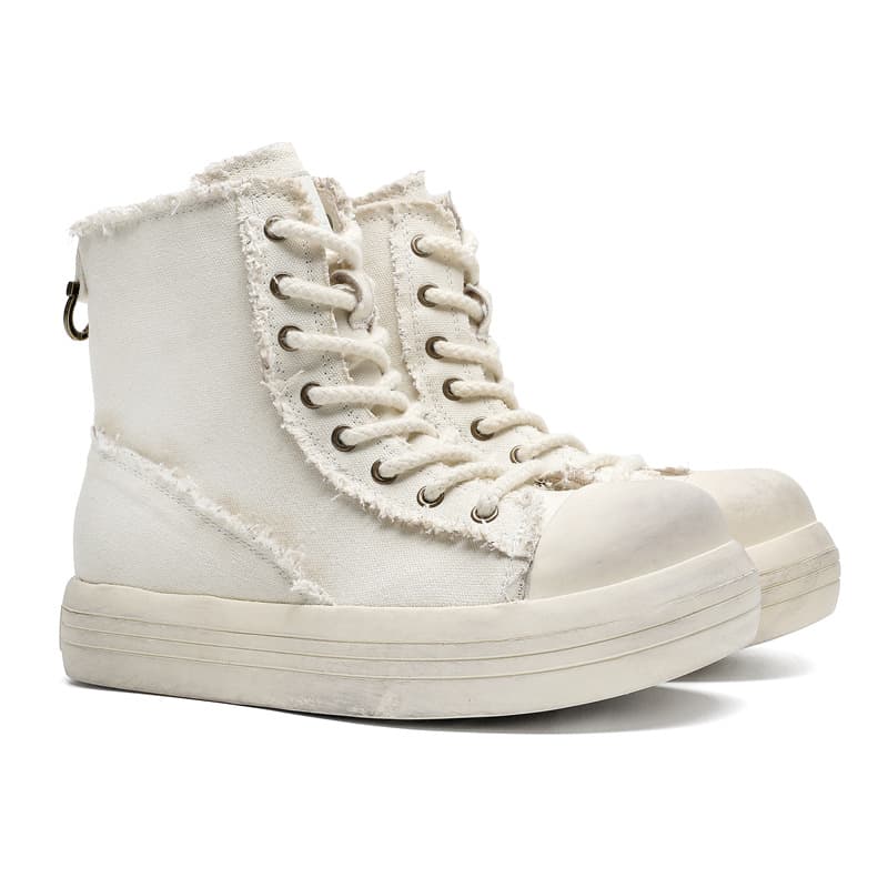 ハイカットスニーカー 伸長効果 カジュアル シンプル スタイリッシュ きれいめ オールシーズン デイリーユース スエード素材 軽快