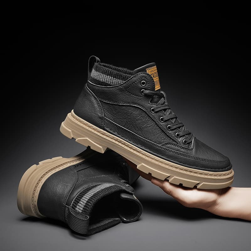 ハイカットスニーカー 定番 ビジネス 通勤 会社 おしゃれ スタイリッシュ きれいめ 歩きやすい クッション 安定感 スタイルアップ