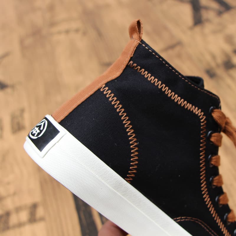 ハイカットスニーカー 定番 デザインステッチ カジュアル デイリーユース デイリーコーデ オールシーズン キャンパス