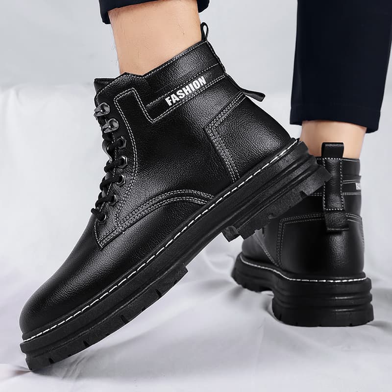 ハイカットスニーカー 高級感 ビジネス 通勤 会社 おしゃれ スタイリッシュ きれいめ 通気性 軽快 快適歩行 すべりにくい 安定感