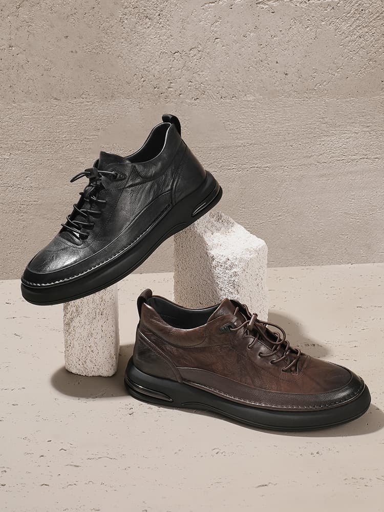 ハイカットスニーカー 本革 耐久性 ビジネスカジュアル デイリーユース 軽量 クッション 安定感 シンプル 履きやすい 会社 通勤
