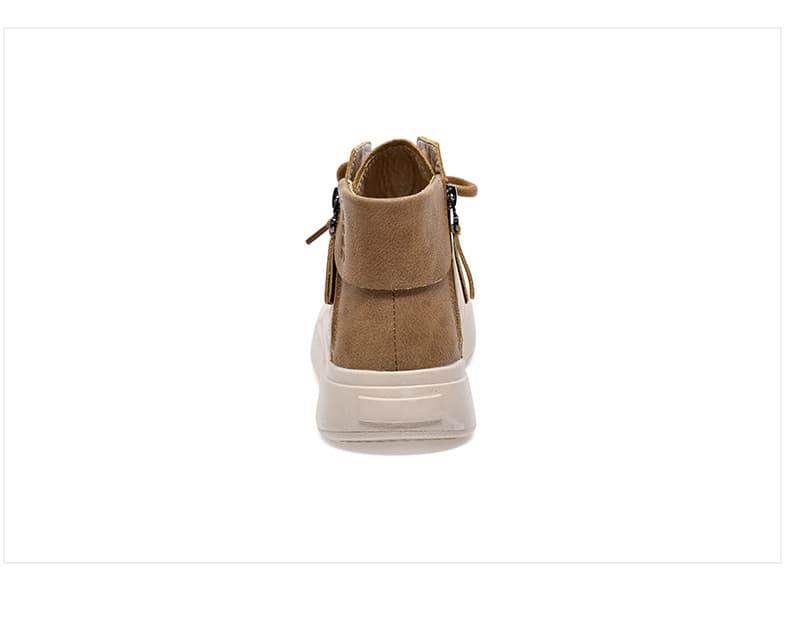 ハイカットスニーカー おしゃれ スタイリッシュ きれいめ  クール カジュアル シンプル かわいい サイドジップ付き 秋 冬 本革
