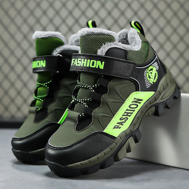 ハイカットスニーカー 定番 もこもこ アウトドア ハイキング トレッキング ウォーキング 登山 すべりにくい  裏ボア グリップ力 安定感