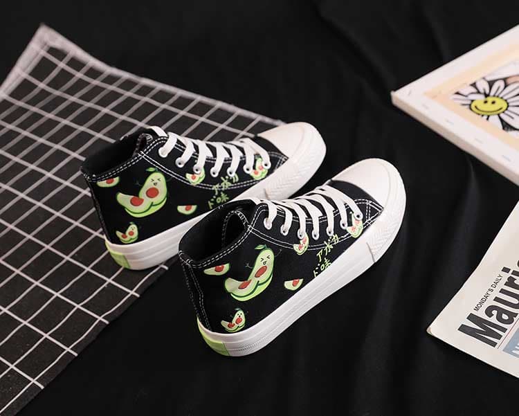 ハイカットスニーカー 果物くんハイカット
