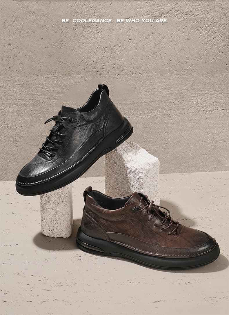 ハイカットスニーカー 本革 耐久性 ビジネスカジュアル デイリーユース 軽量 クッション 安定感 シンプル 履きやすい 会社 通勤