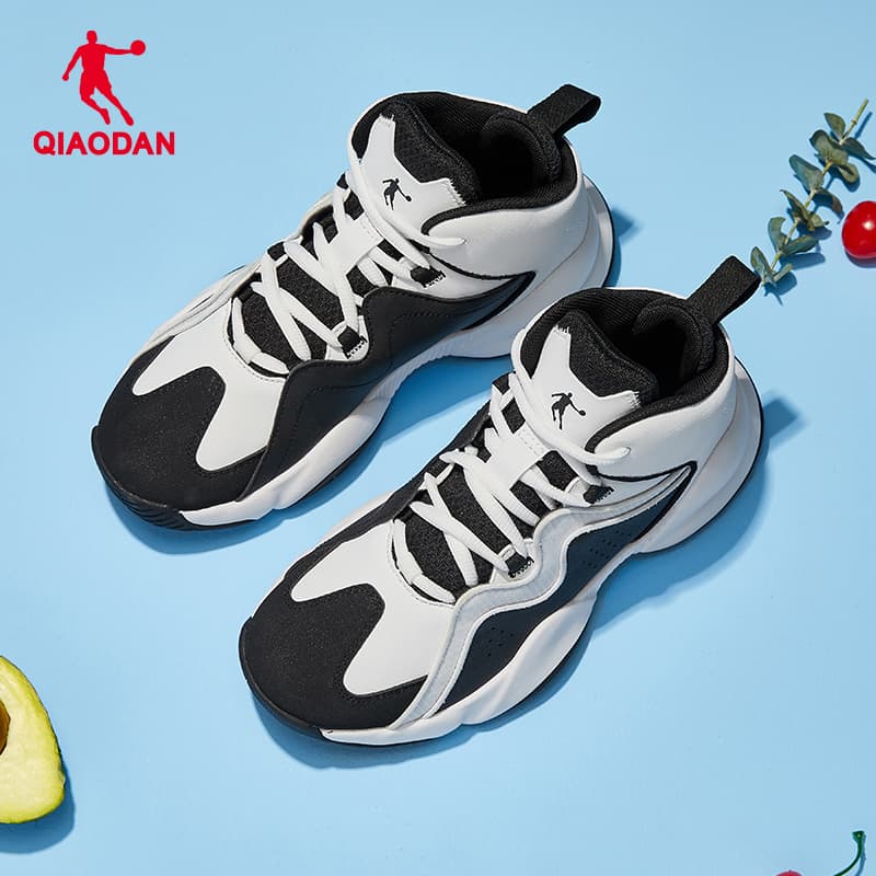 【都会派アスリート】ハイカットスニーカー ベージュ×グレー | 厚底 バスケットスタイル ストリート 異素材コンビ